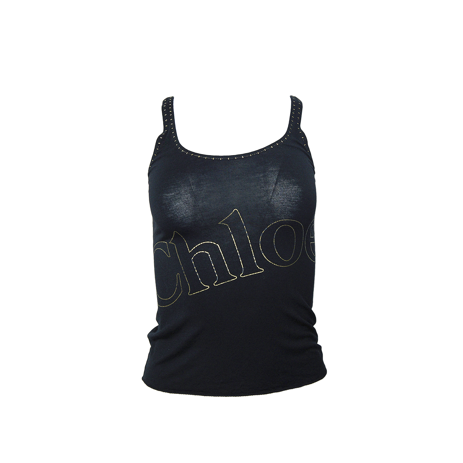 BLACK/GOLD LOGO TANK