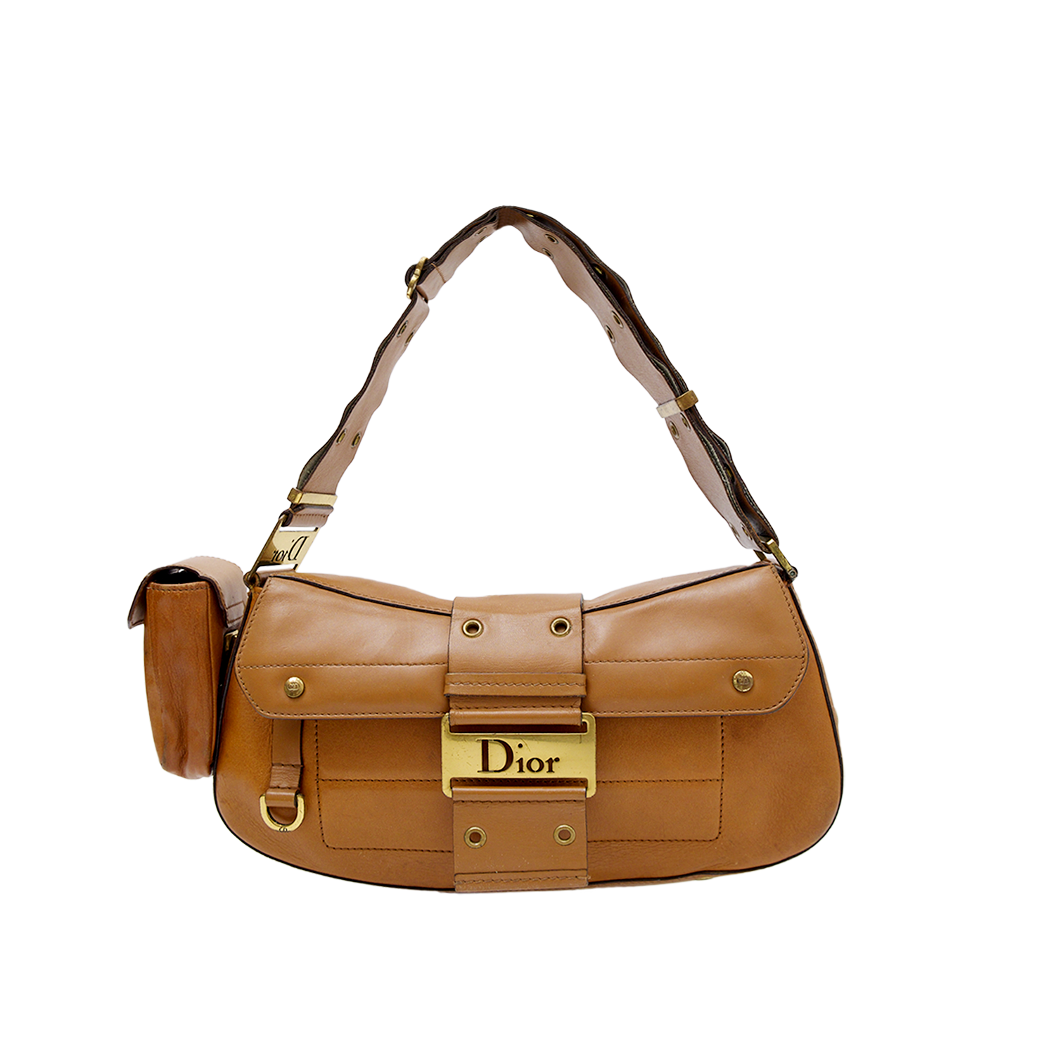 VINTAGE CAMEL COLUMBUS SHOULDER BAG (AS IS)