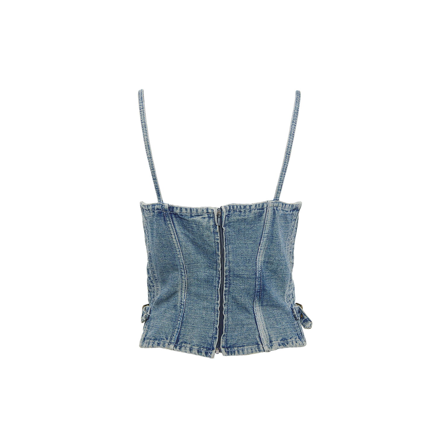 LACEUP DENIM BUSTIER