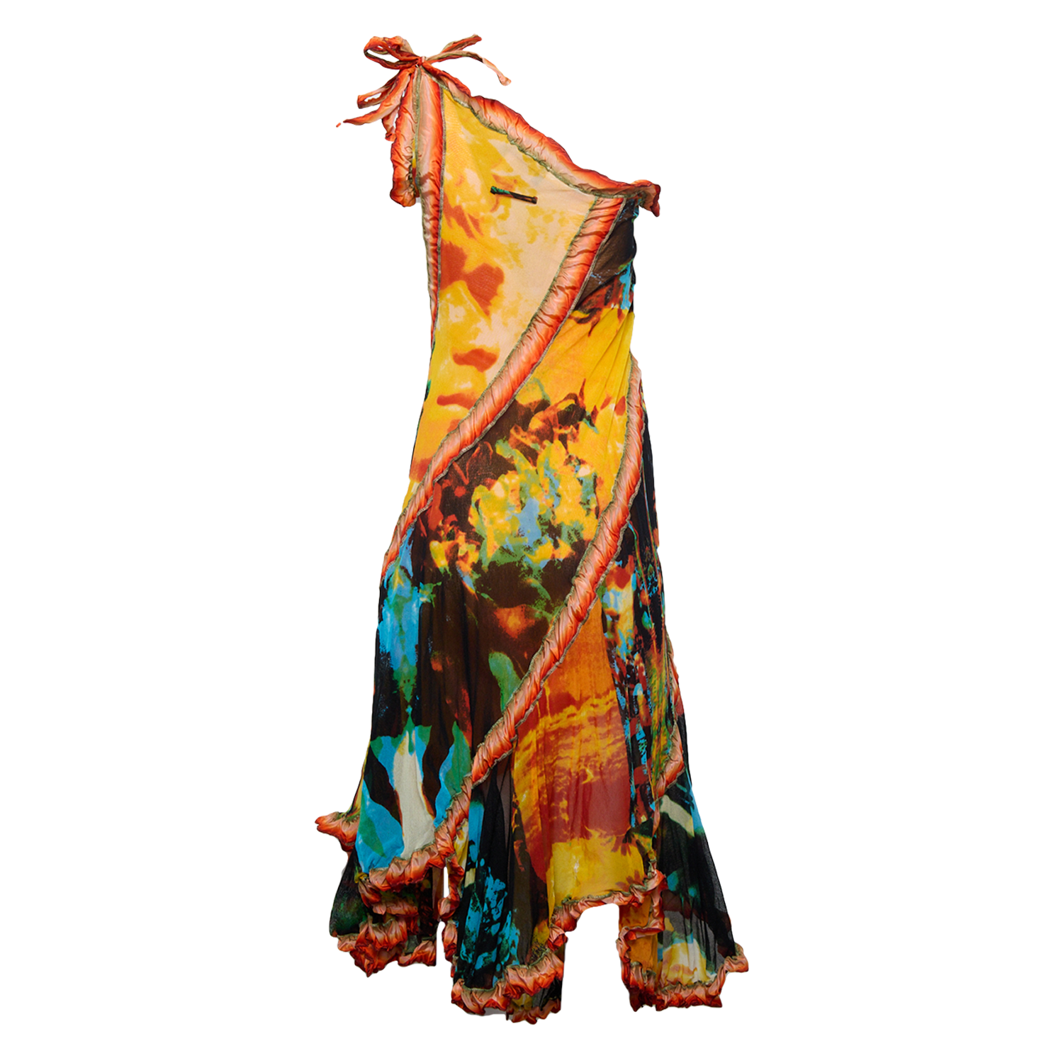 SS00 PSYCHEDELIC PALM PRINTED DRESS