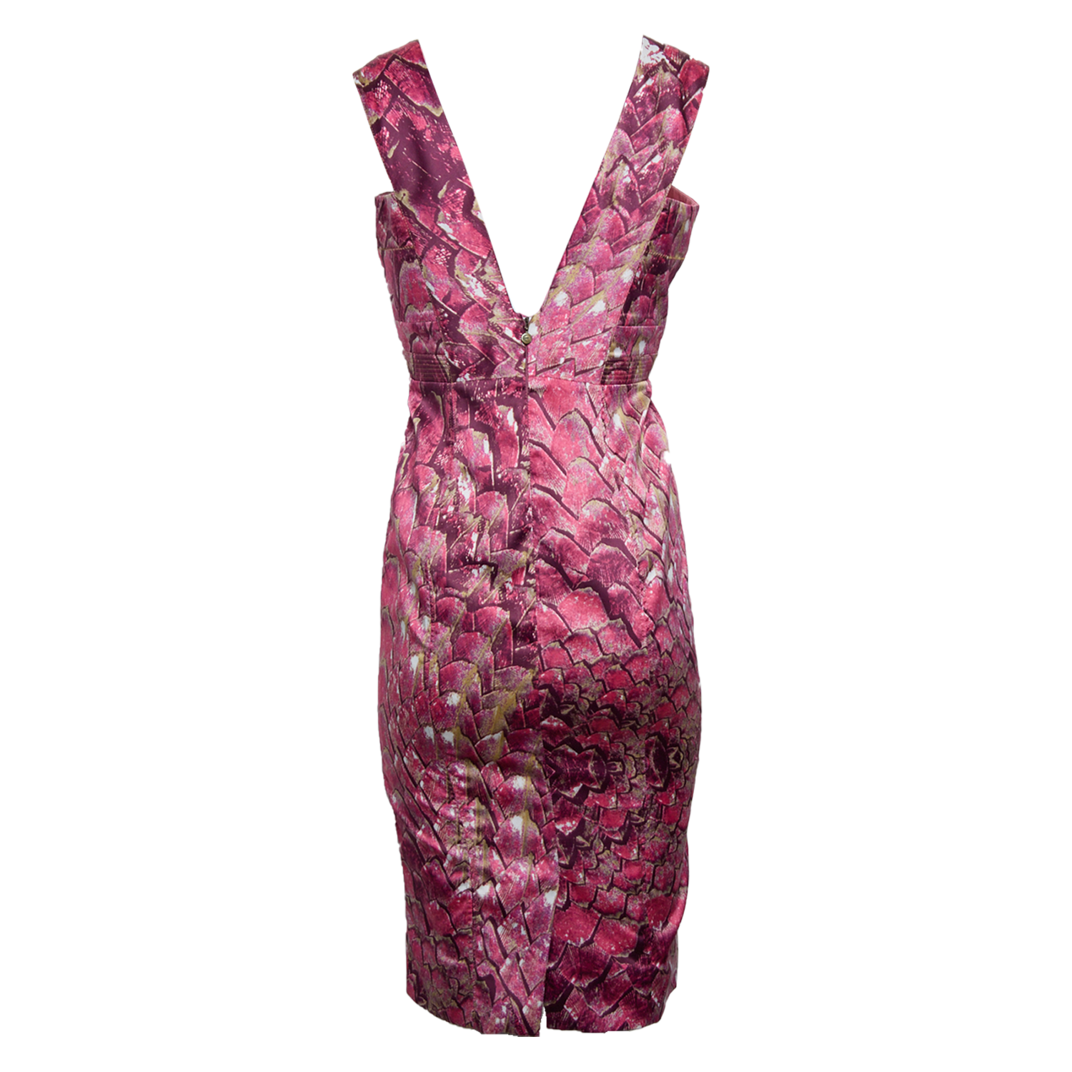 MERMAID SCALE PRINTED SILK DRESS